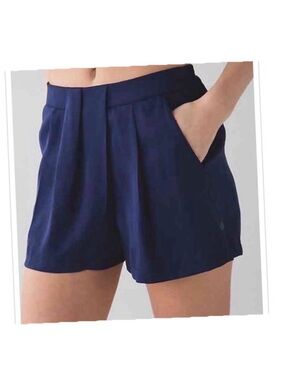 Lululemon Shorts & Go Keepsake Shorts Pull On Pleated Skort Pockets Travel Blue